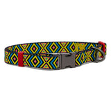 Paws and Pups Adjustable Nylon Dog Collar - Aztec