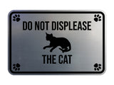 Motto Lita Classic Framed Paws, Do Not Displease the Cat Wall or Door Sign