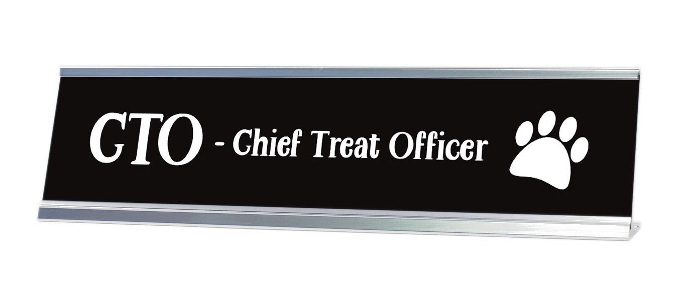 Chief Treat Officer Desk Sign (2x8") - Gaucho Goods