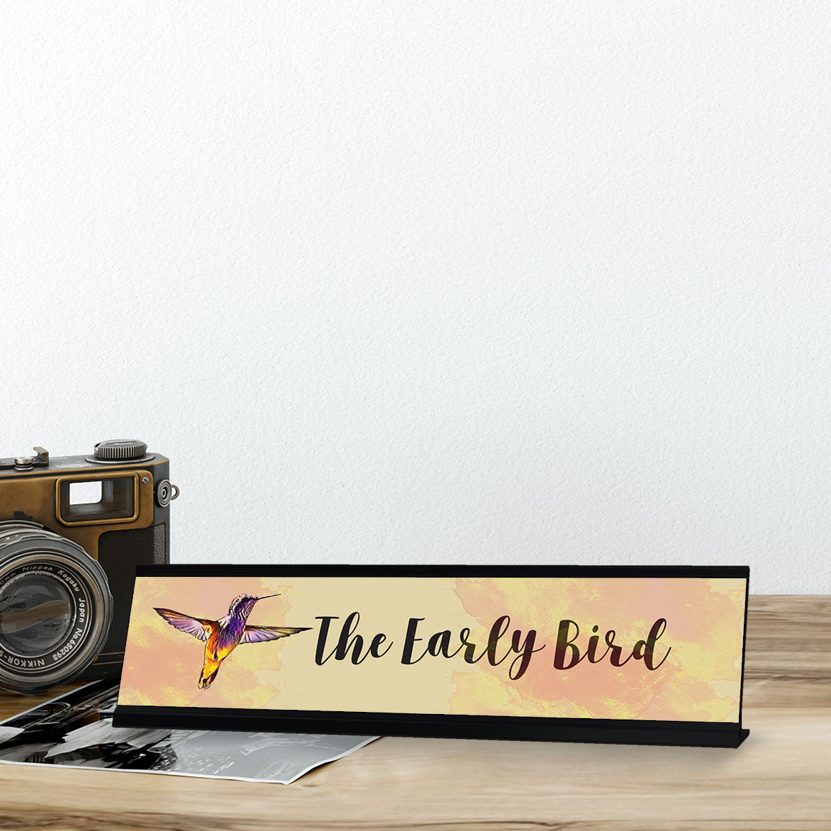 The Early Bird, Designer Desk Sign Nameplate (2 x 8")