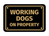 Classic Framed Diamond, Working Dogs On Property Wall or Door Sign