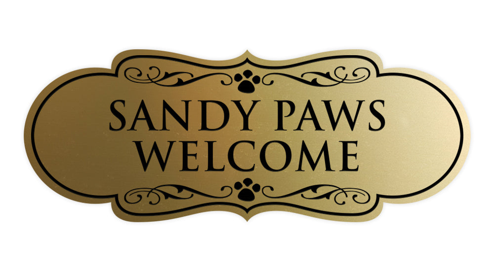 Designer Paws, Sandy Paws Welcome Wall or Door Sign