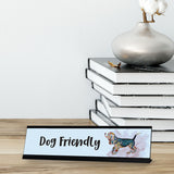Dog Friendly, Designer Blue Gaucho Goods Desk Signs (2 x 8")