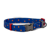 Nylon Dog Collar - Orange Polka Dot