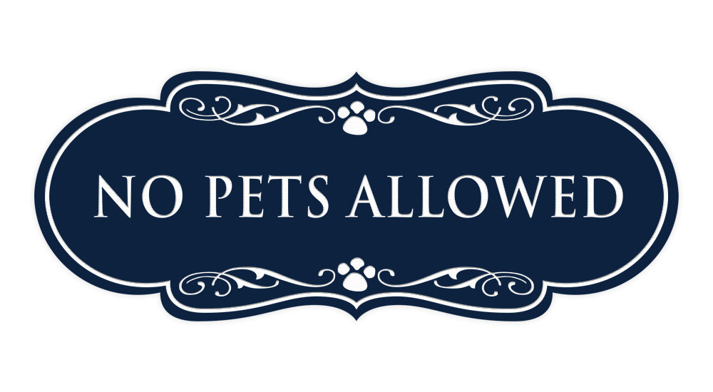 Designer Paws, No Pets Allowed Wall or Door Sign
