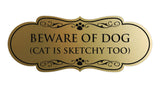 Designer Paws, Beware of Dog (Cat is sketchy too) Wall or Door Sign