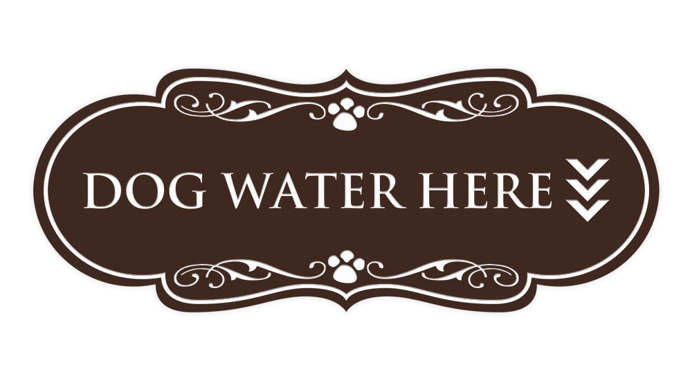 Designer Paws, Dog Water Here Wall or Door Sign
