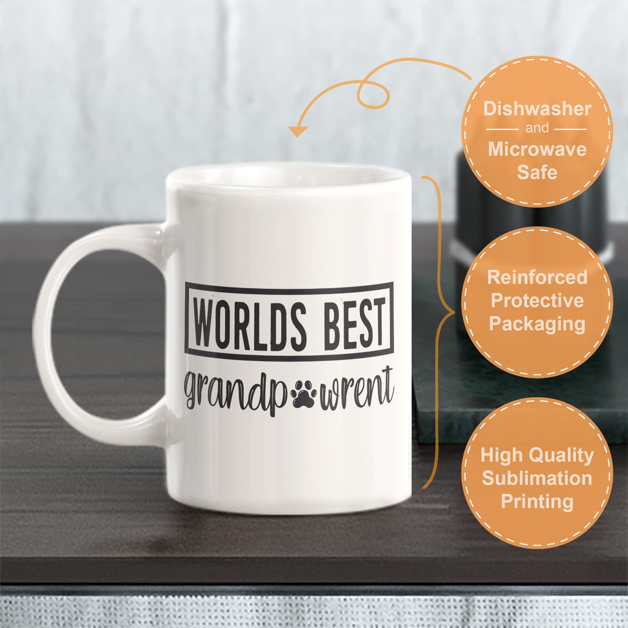 Worlds Best Grandpawrent Coffee Mug
