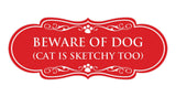 Designer Paws, Beware of Dog (Cat is sketchy too) Wall or Door Sign