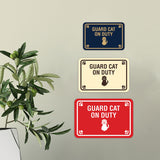 Classic Framed Paws, Guard Cat on Duty Wall or Door Sign