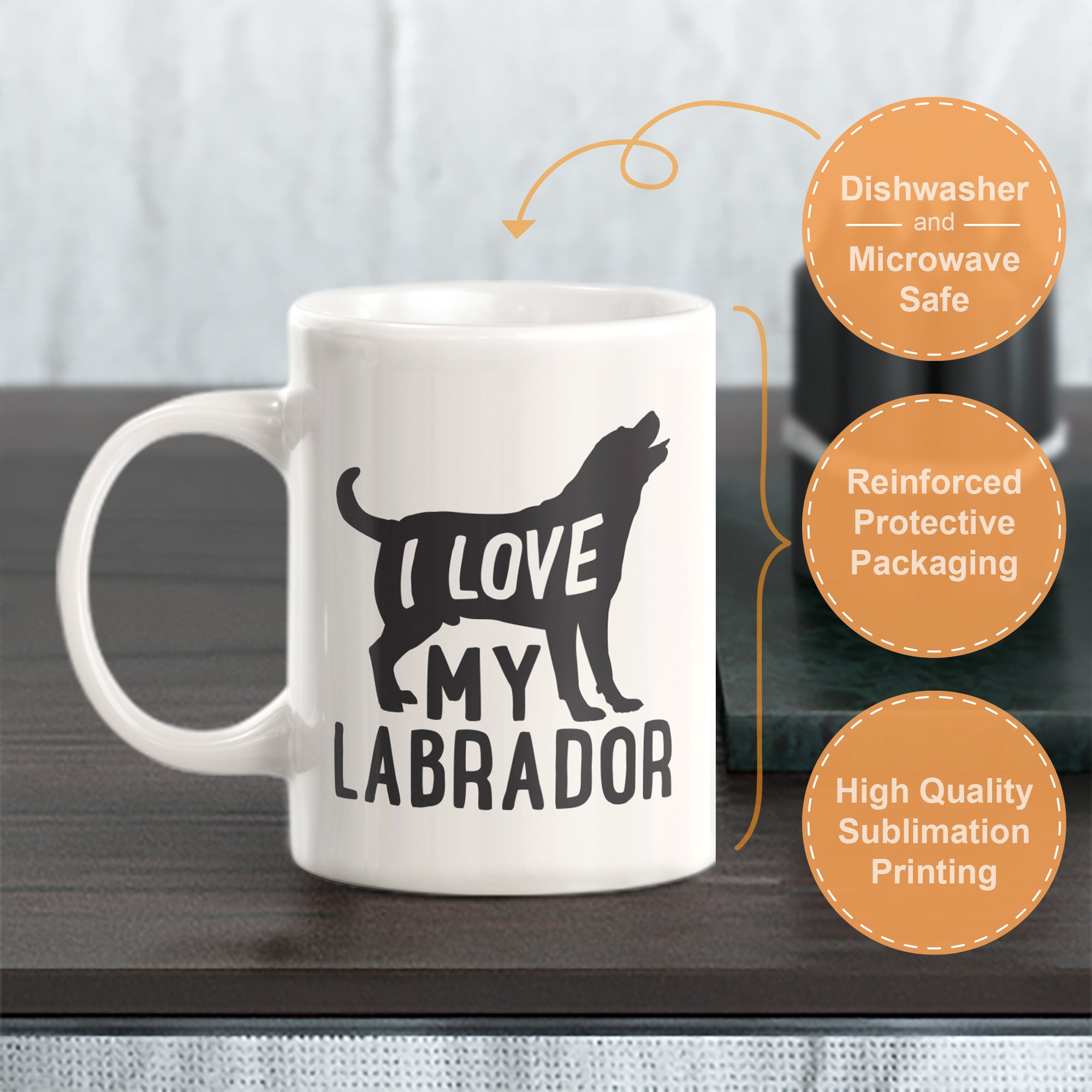 I Love My Labrador Coffee Mug