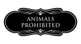 Designer Paws, Animals Prohibited Wall or Door Sign
