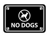Classic Framed Paws, No Dogs Wall or Door Sign