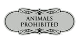 Designer Paws, Animals Prohibited Wall or Door Sign