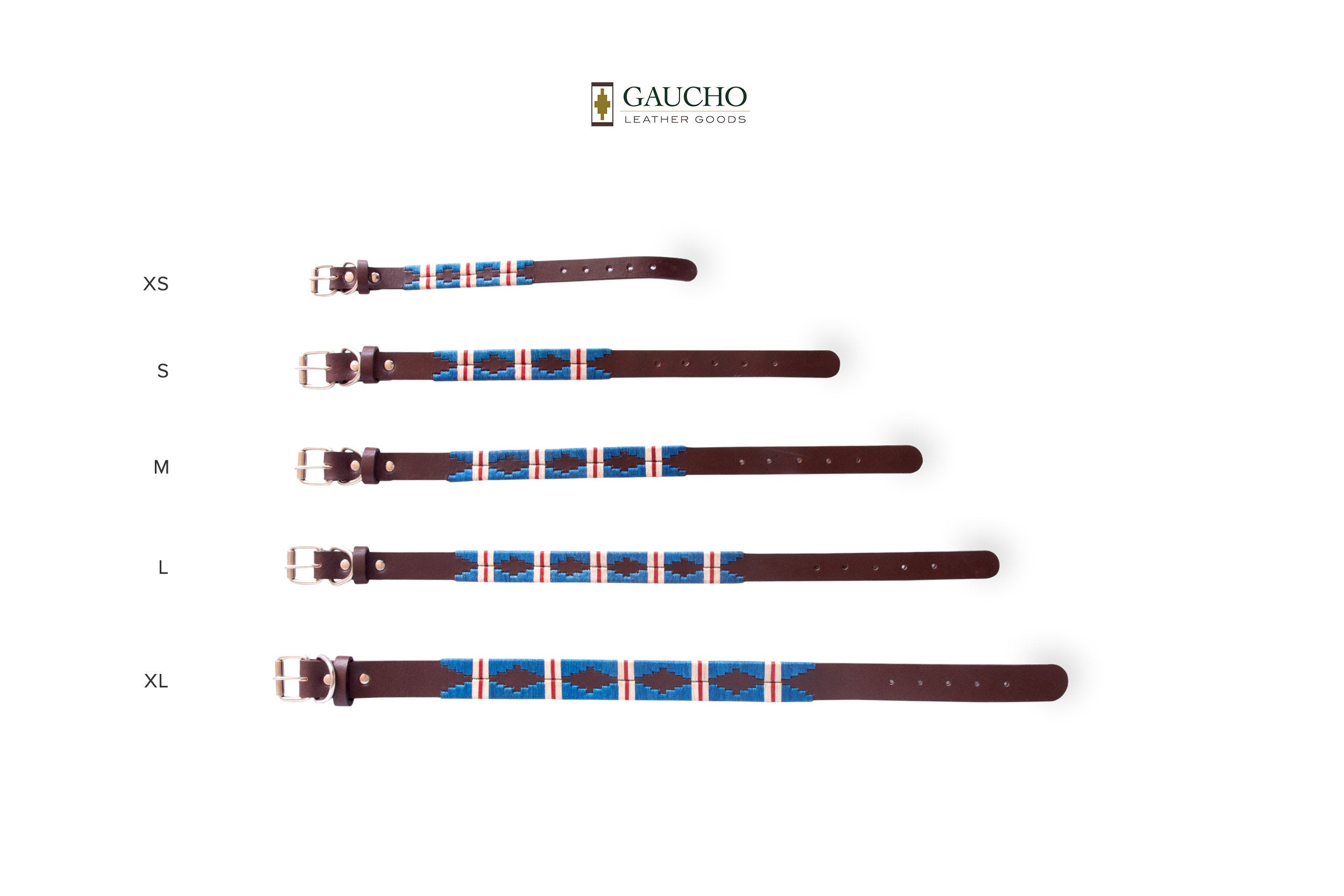 The Pacific Leather Dog Collar in different Sizes