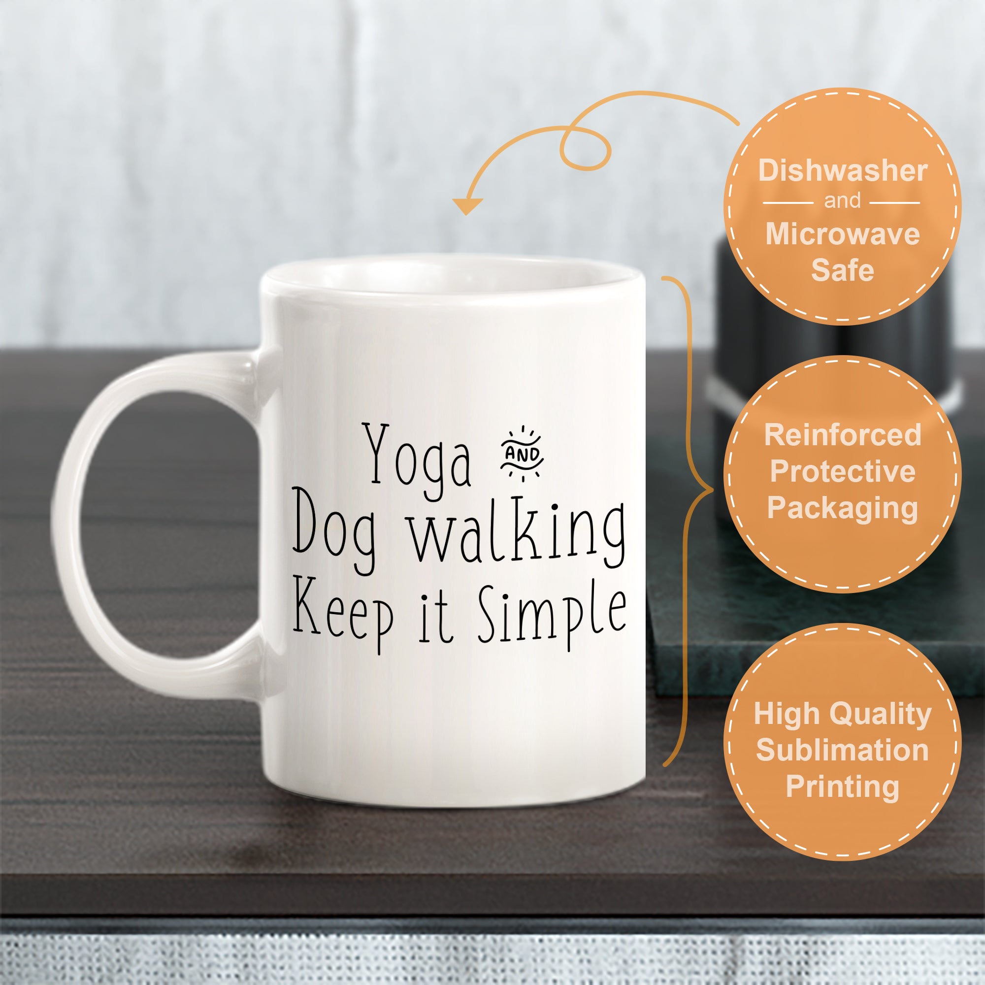 Yoga And Dog Walking Keep It Simple Coffee Mug