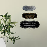 Designer Paws, Working Dogs on Property Wall or Door Sign