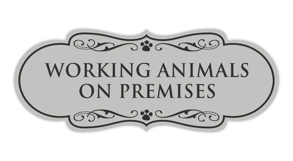 Designer Paws, Working Animals On Premises Wall or Door Sign