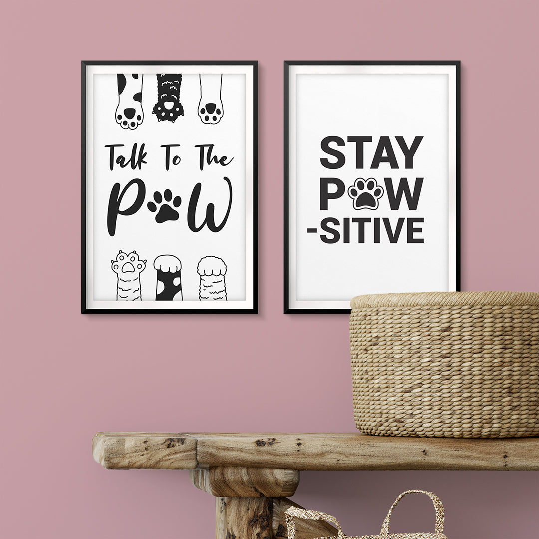 Pet Lover Home Wall Art UNFRAMED Print (2 Pack)