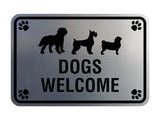 Classic Framed Paws, Dogs Welcome Wall or Door Sign