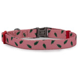Nylon Dog Collar - Pink Ferns