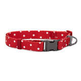 Nylon Dog Collar - Red Polka Dot