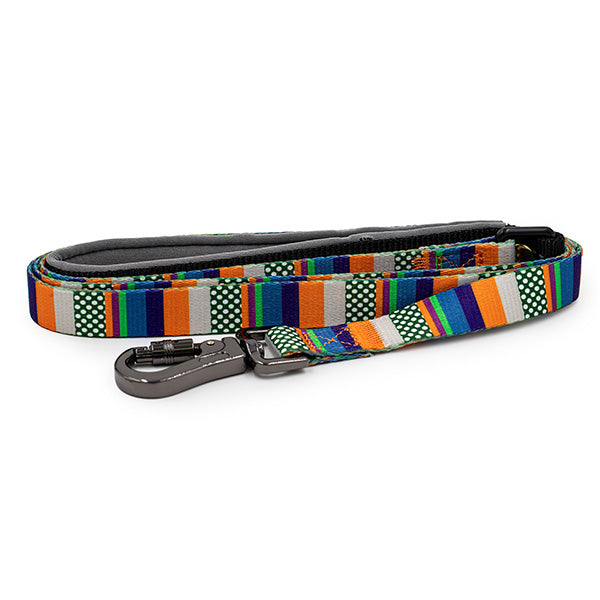 Paws and Pups Durable 6ft Nylon Dog Leash with neoprene padded handle - Urban Stripes - Gaucho Goods